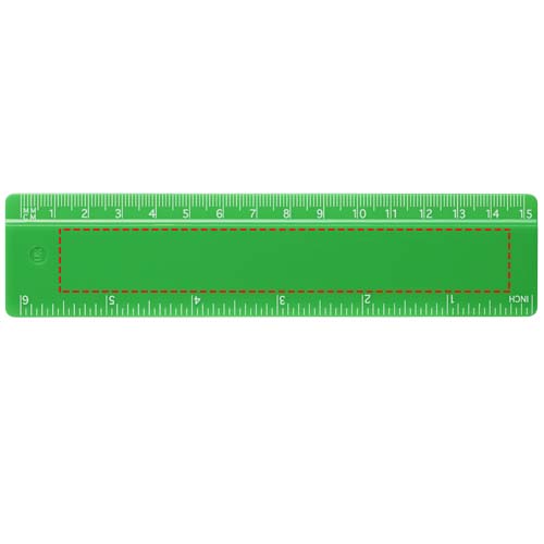 Refari liniaal van 15 cm van gerecycled plastic