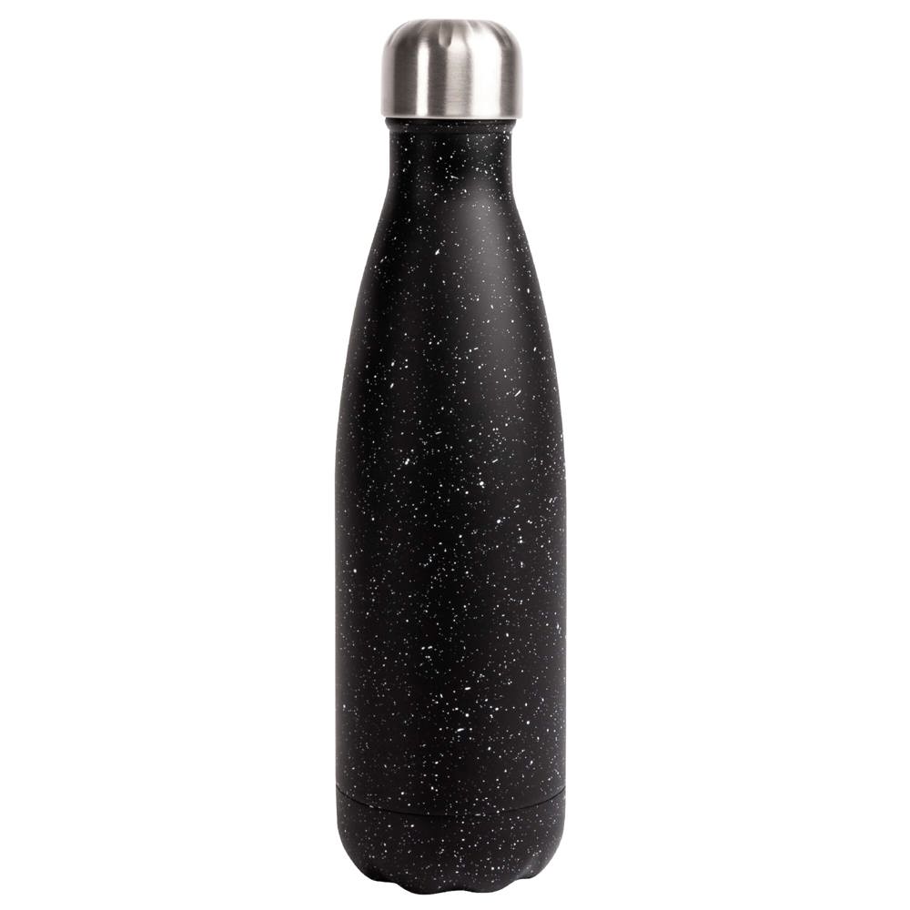 Sagaform Nils stalen fles Splash 500ml - met logo of onbedrukt bestellen - Zwart / Wit