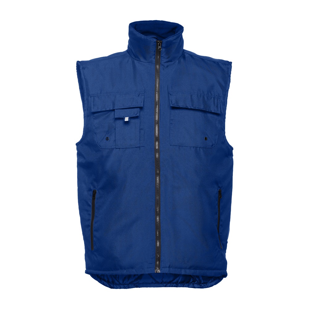 THC STOCKHOLM. Workwear gevoerde bodywarmer - met logo of onbedrukt bestellen - Royal Blauw