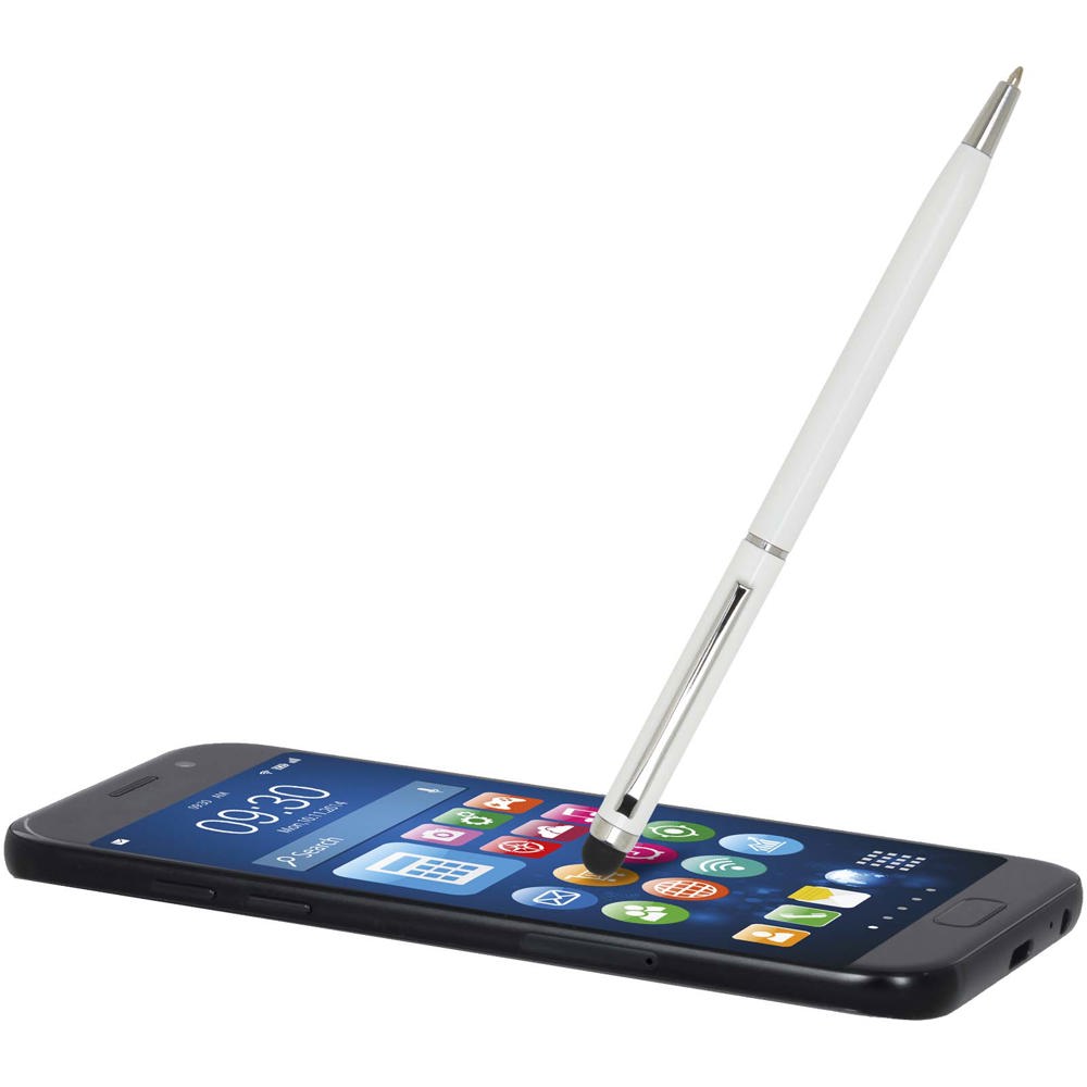 Ore aluminium balpen met stylus (blauwe inkt)