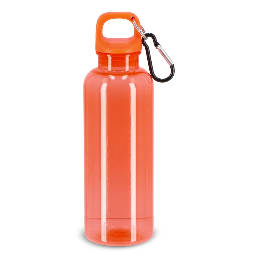 Noa waterfles R-PET 500 ml Transparant - kopen of bedrukken - Transparant / Oranje