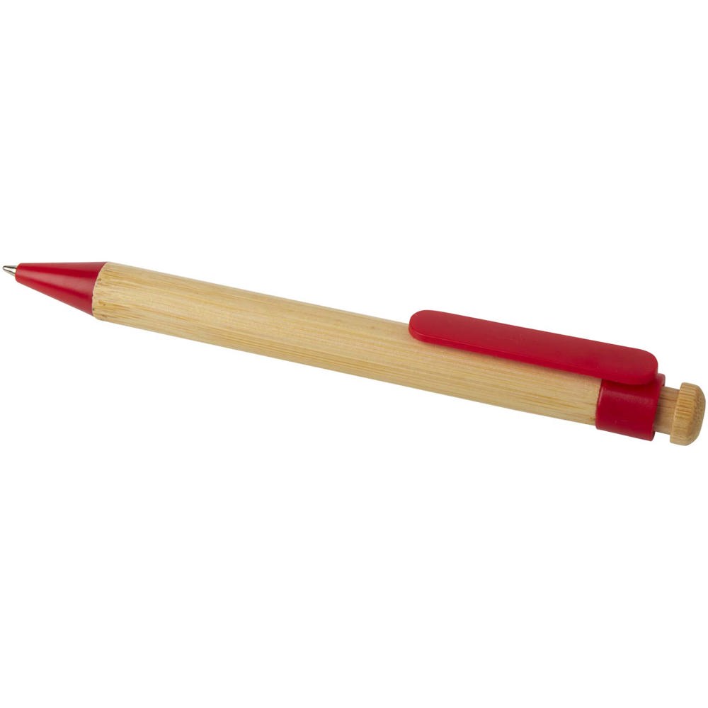 Rattan balpen van bamboe en gerecycled plastic (zwarte inkt)