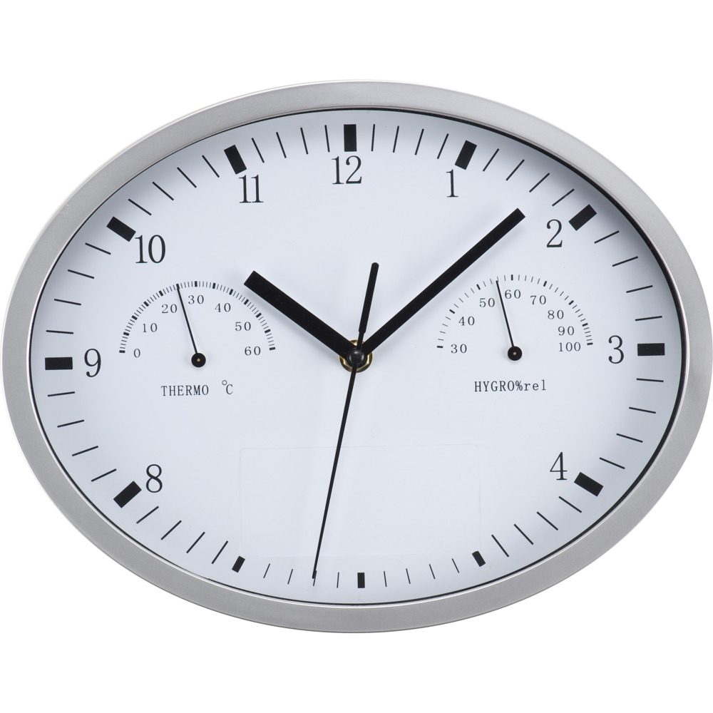 Wanklok met hygro- en thermometer - kopen of bedrukken - Wit