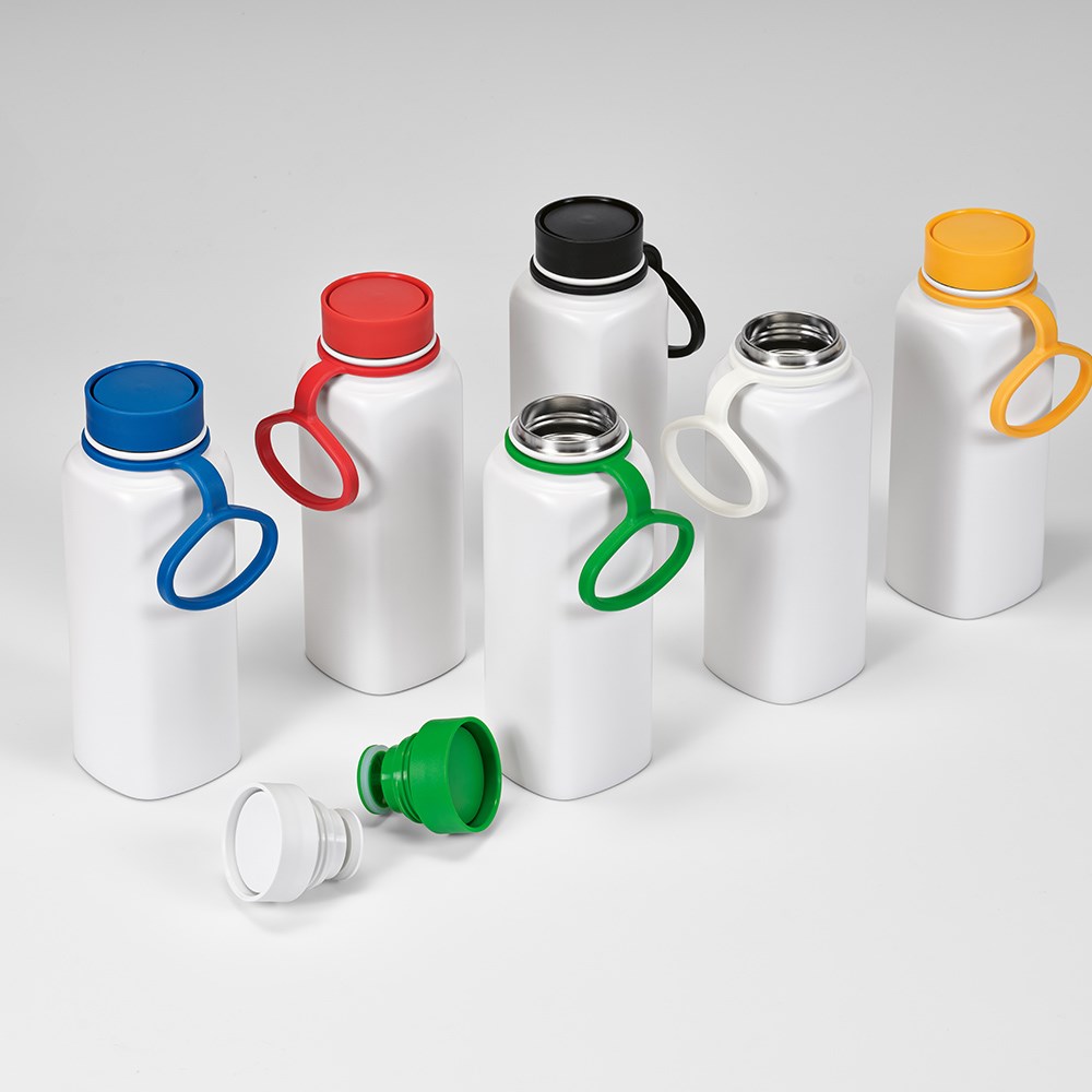 Ural fles gerecycled roestvrij staal 820 ml - Zwart