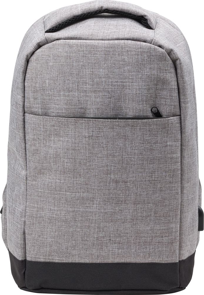 Polyester (600D) rugtas Cruz - voor bedrijven en relatiegeschenken - lichtgrijs