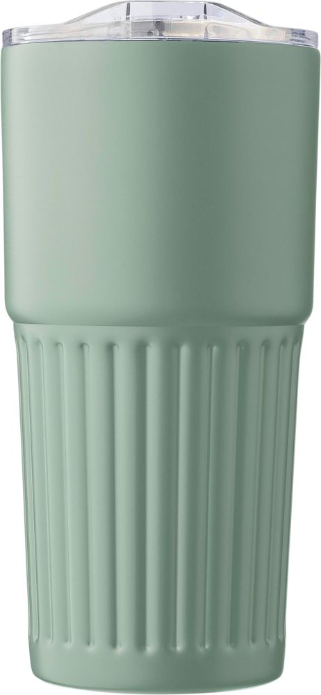 Gerecyclede roestvrijstalen dubbelwandige drinkmok (500 ml) Kael - met logo of onbedrukt bestellen - groen