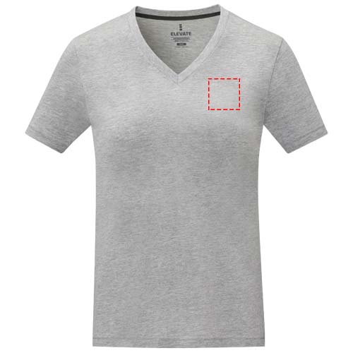 Somoto Dames T-shirt met V-hals en korte mouwen 