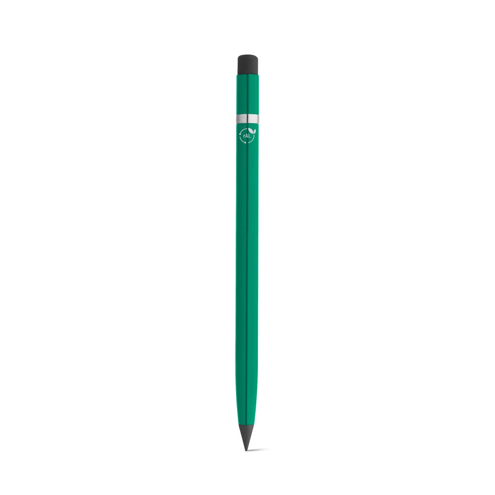 LIMITLESS. Inktloze pen van gerecycled aluminium behuizing (100% rAL) - bedrukt of onbedrukt verkrijgbaar - groen