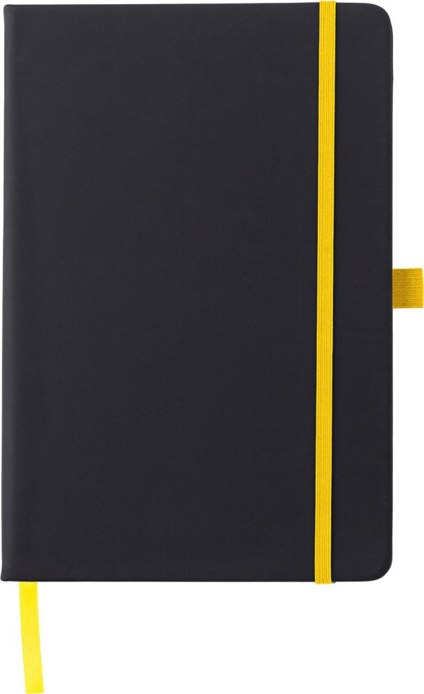 PU notitieboek Charlene - met logo of onbedrukt bestellen - Geel
