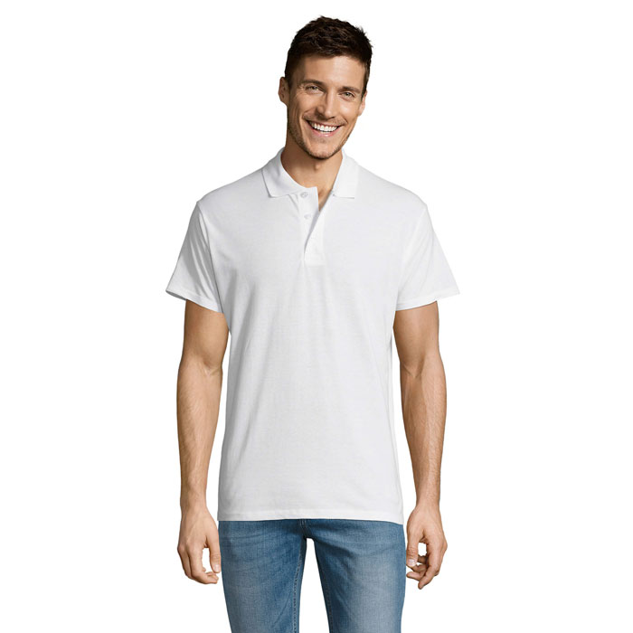 SUMMER II - SUMMER II HEREN Polo 170g - voor bedrijven en relatiegeschenken - wit