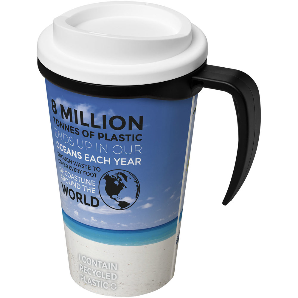 Brite Americano® grande 350 ml geïsoleerde beker - voor bedrijven en relatiegeschenken - Zwart, Wit