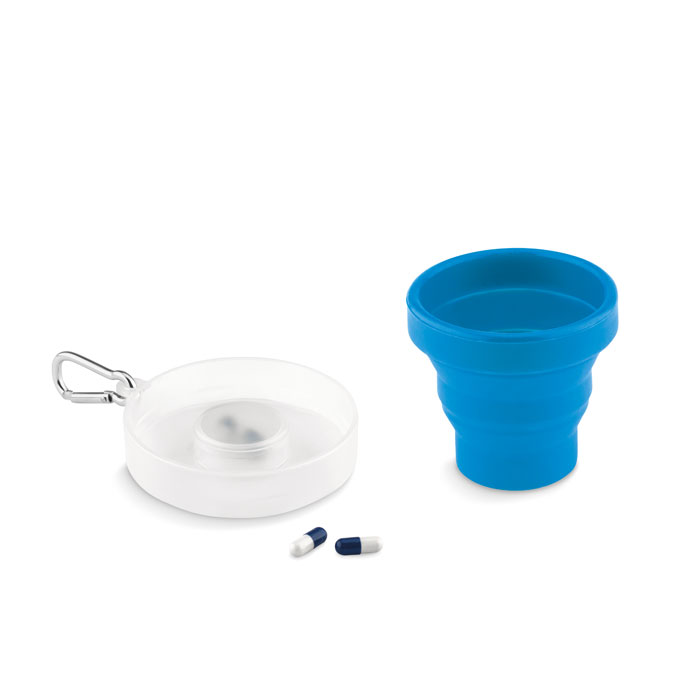 CUP PILL - Opvouwbare siliconen beker - met logo of onbedrukt bestellen