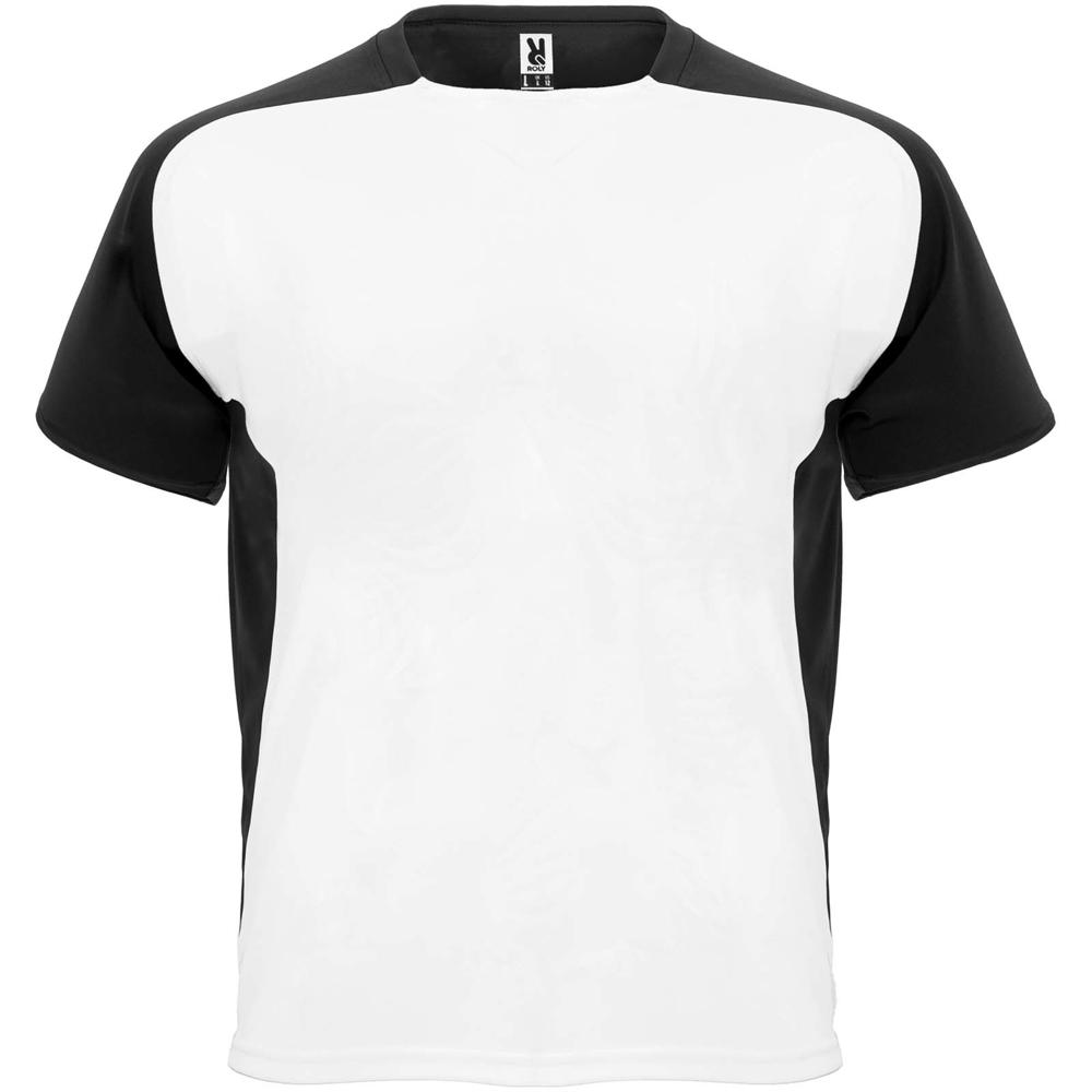 Bugatti unisex sportshirt met korte mouwen - voor bedrijven en relatiegeschenken - Wit, Zwart