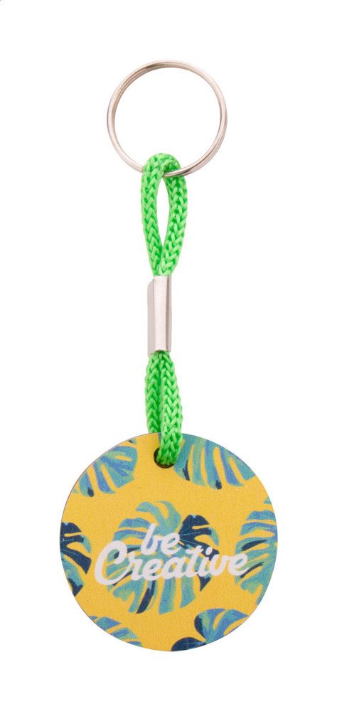 Woody Plus A - custom made sleutelhanger - met logo of onbedrukt bestellen - groen/natuurlijk
