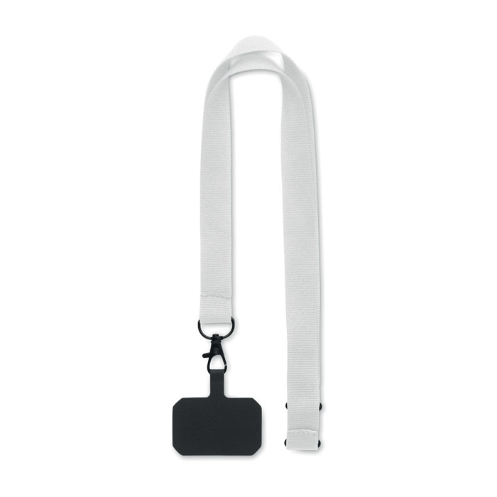 AMESTE - Lanyard telefoonhouder - voor bedrijven en relatiegeschenken - Wit