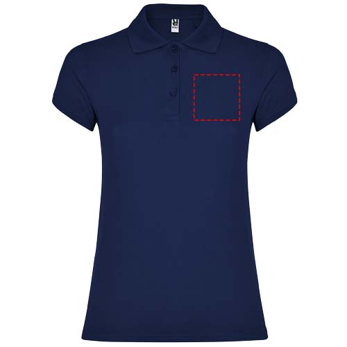 Star 200 g/m² damespolo met korte mouwen