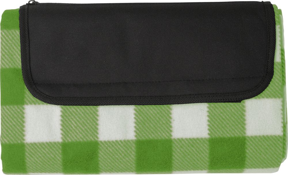 rPET opvouwbare polarfleece deken Vesper - voor bedrijven en relatiegeschenken - lichtgroen