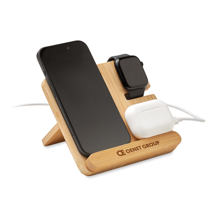 BOOGAR - 3-in-1 15W draadloze oplader - voor bedrijven en relatiegeschenken