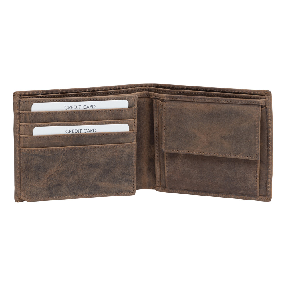 WILDERNESS I - Lederen billfold portemonnee - voor bedrijven en relatiegeschenken