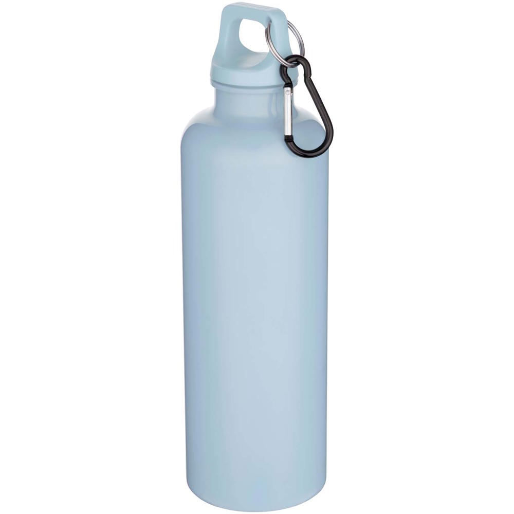 Oregon 750 ml effen RCS gerecycleerde plastic drinkfles met karabijnhaak - met logo of onbedrukt bestellen - Wolkenblauw