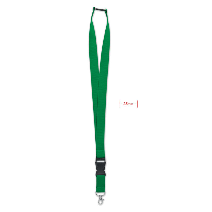WIDE LANY - Lanyard 25mm - bedrukt of onbedrukt verkrijgbaar - groen