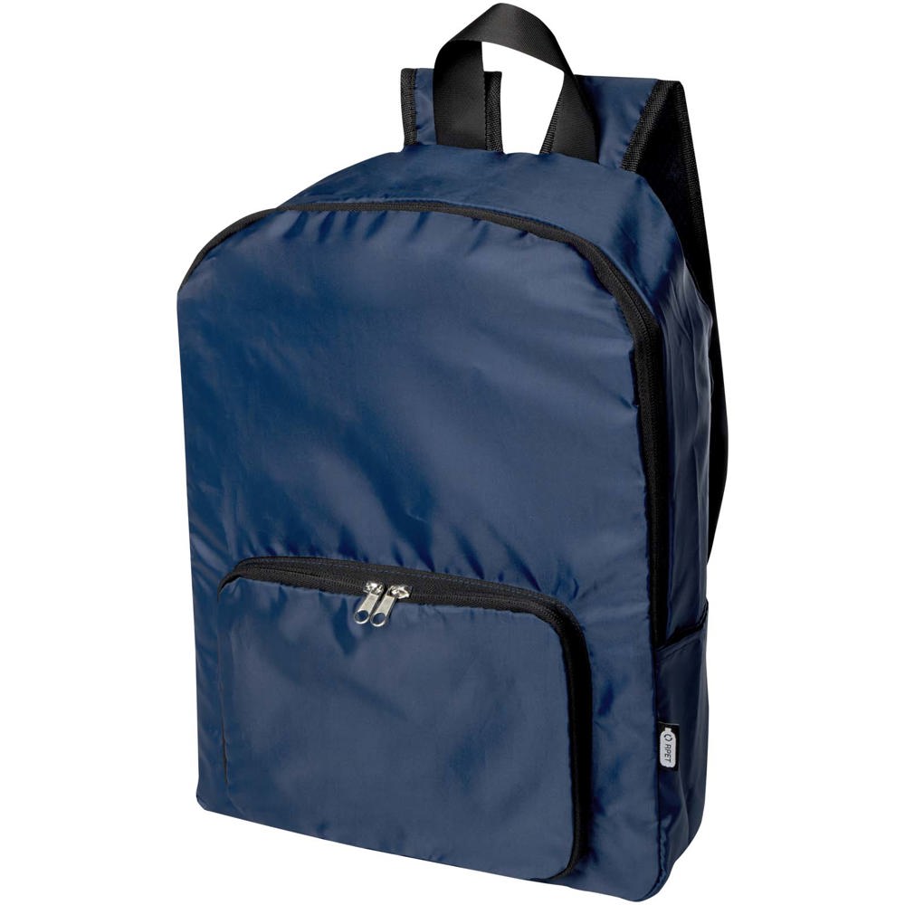 EcoFold RPET opvouwbare rugzak 15 l - kopen of bedrukken - Marineblauw
