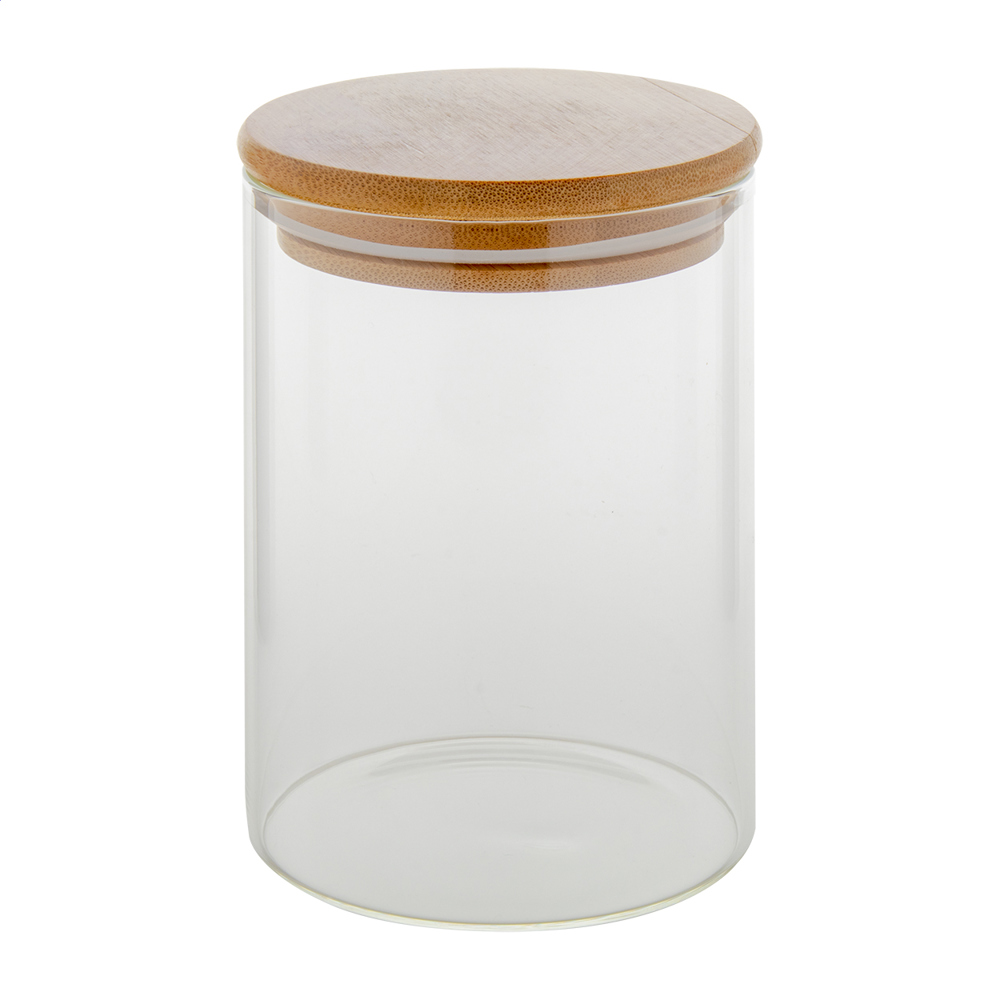 Momomi - glazen voorraadpot - met logo of onbedrukt bestellen