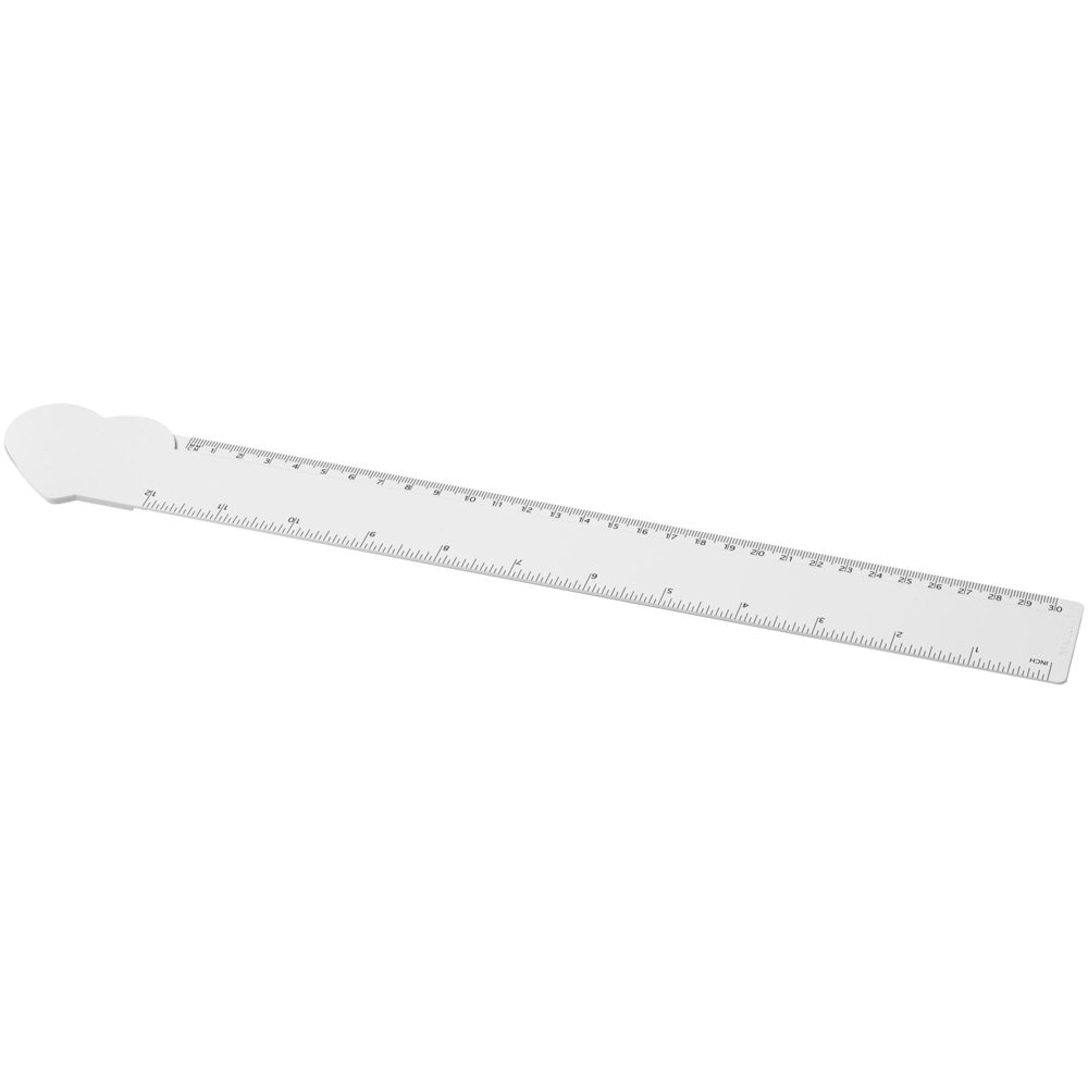 Tait hartvormige liniaal van 30 cm van gerecycled plastic