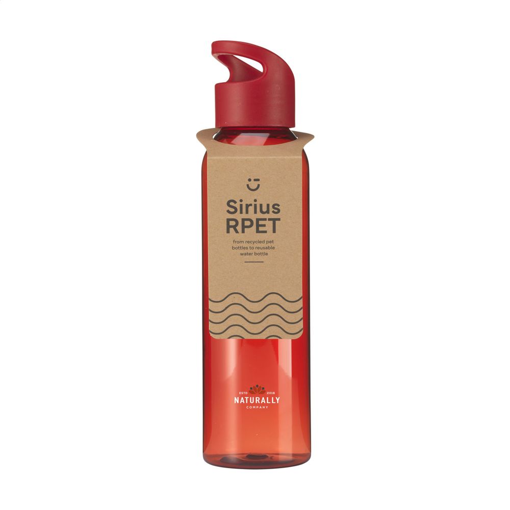 Sirius GRS RPET 650 ml - voor bedrijven en relatiegeschenken - rood/rood