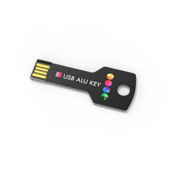 USB Stick Alu Key- Zwart- 4GB 2.0
