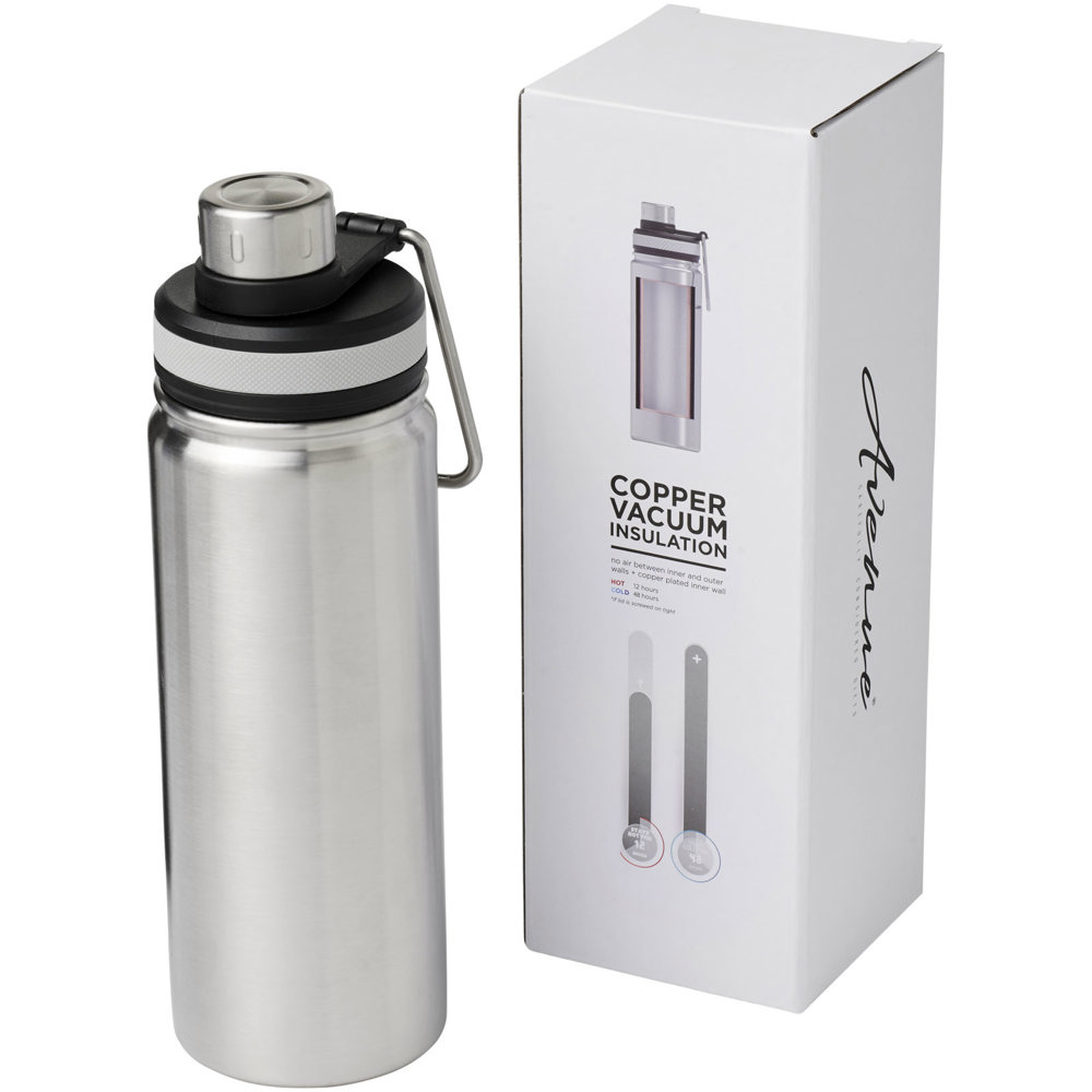Gessi 590 ml met koper vacuüm geïsoleerde drinkfles - met logo of onbedrukt bestellen - zilver