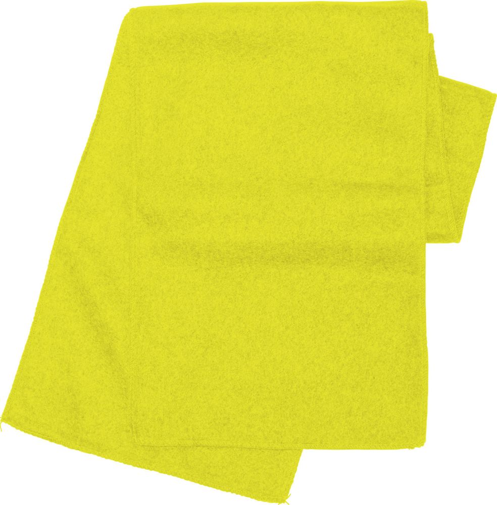 Polyester fleece (200 gr/m²) sjaal Maddison - met logo of onbedrukt bestellen - geel