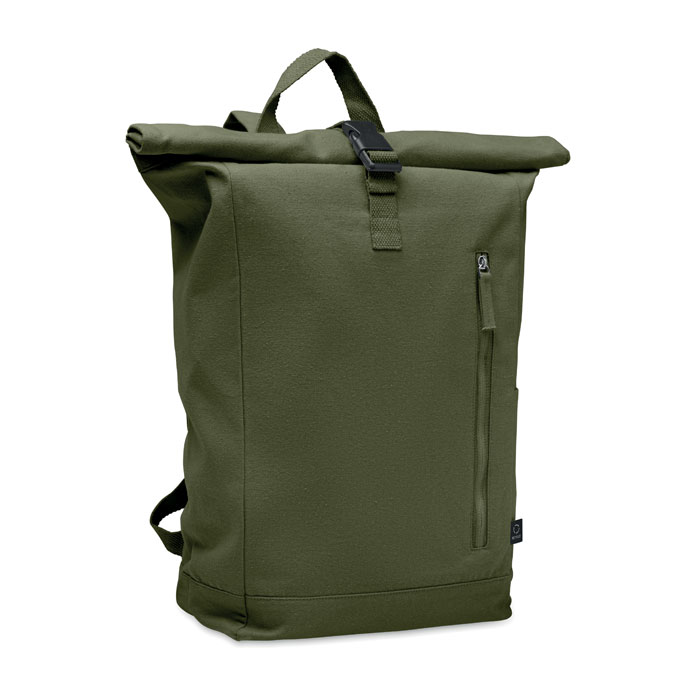 KAMET - Rolltop rugzak 390gr/m² - bedrukt of onbedrukt verkrijgbaar - Legergroen