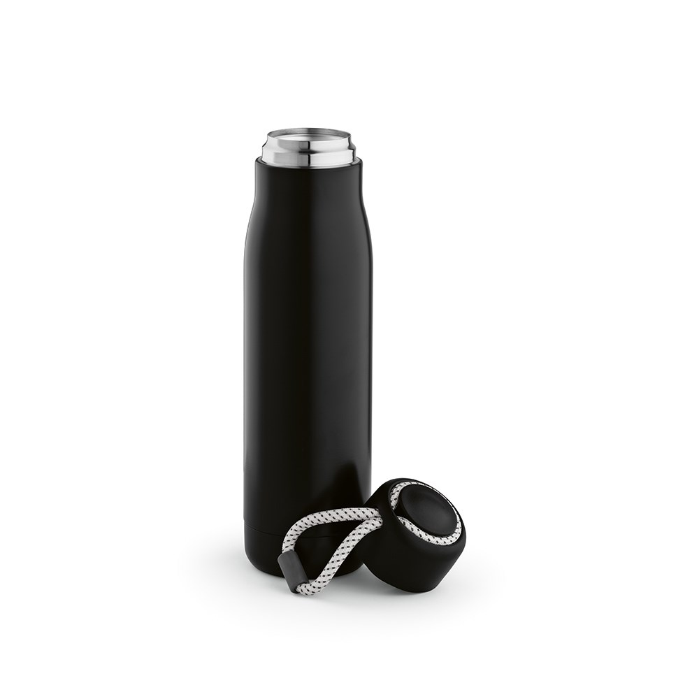 Lena fles gerecycled roestvrij staal 570 ml - Zwart