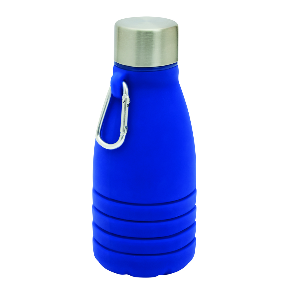 BIG GETS SMALL - Opvouwbare drinkfles - kopen of bedrukken - kobaltblauw