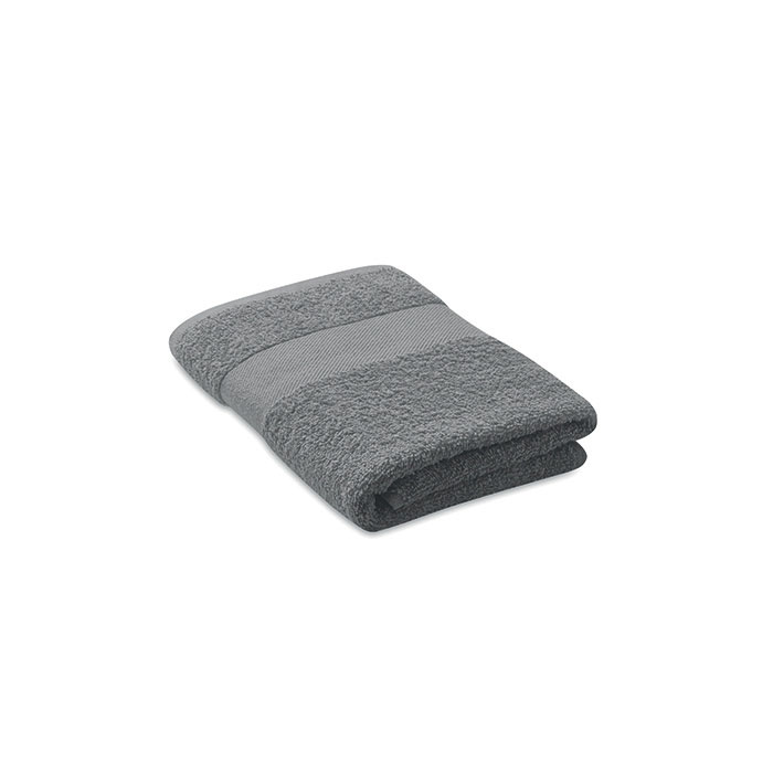TERRY - Handdoek organisch 100x50 - bedrukt of onbedrukt verkrijgbaar - Grijs