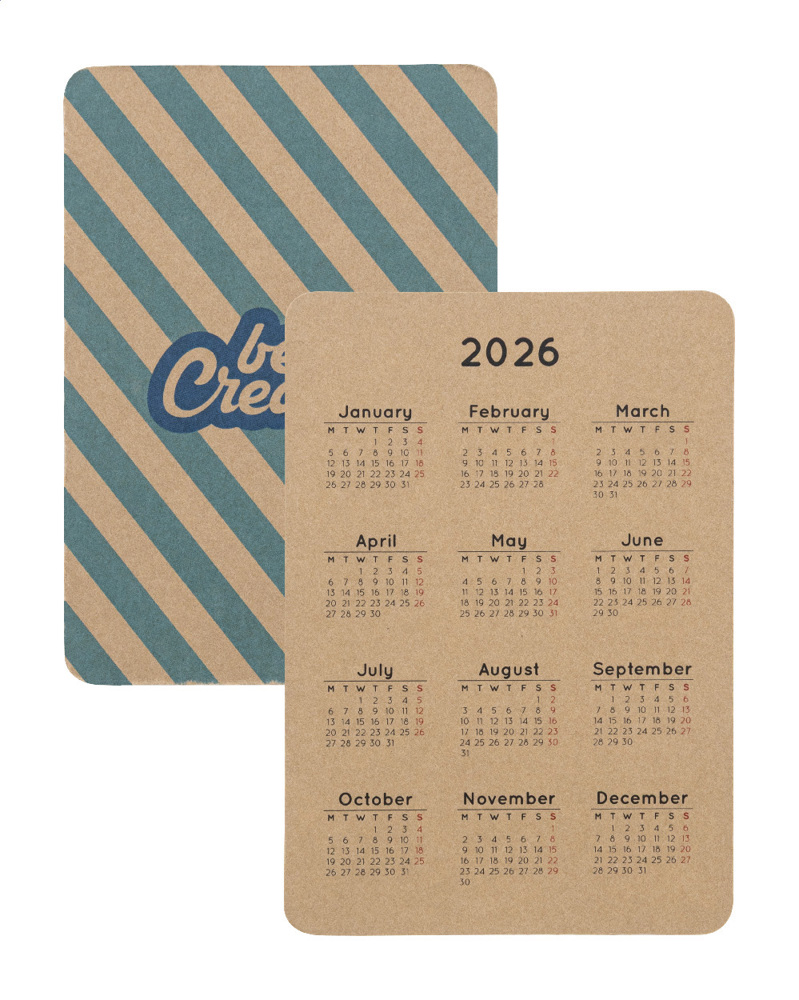 CreaDate Pocket Eco - aangepaste zak kalender - kopen of bedrukken