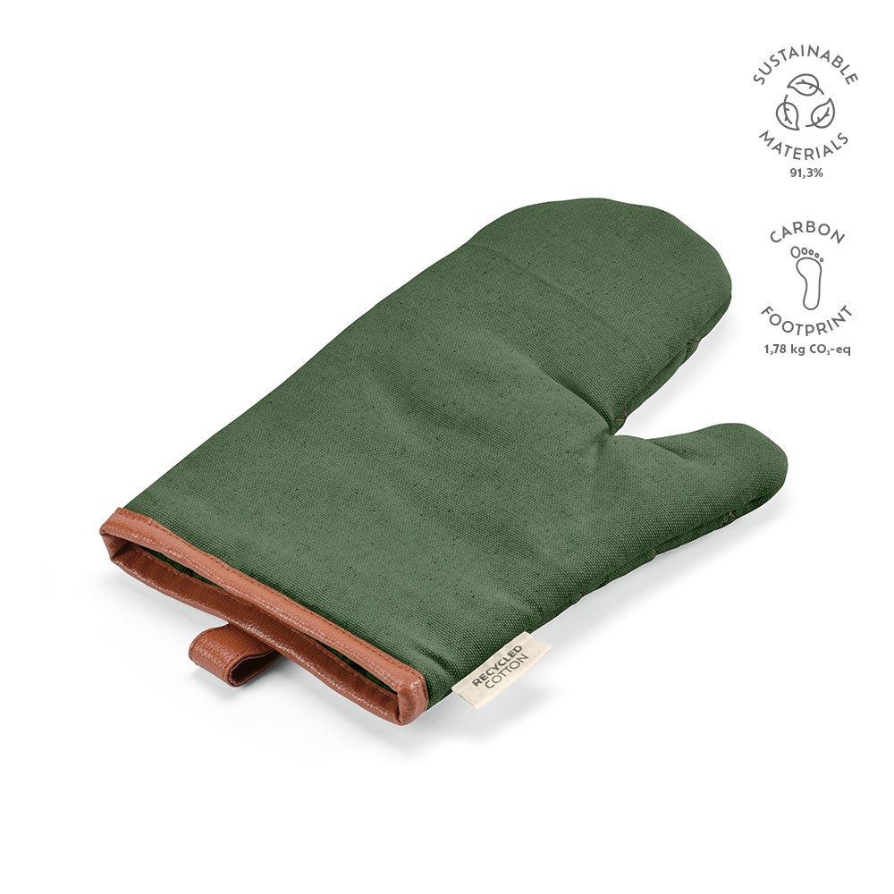 Basquiat Keukenhandschoen Gerecycled Katoen 280 gsm - kopen of bedrukken - Legergroen