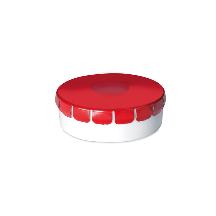 MINTO - Pepermunt in kunststof doosje - voor bedrijven en relatiegeschenken - Rood