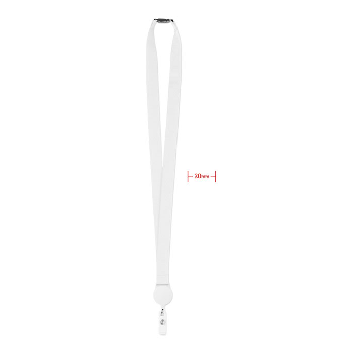ZIP LANYARD - Lanyard met badgehouder - kopen of bedrukken - Wit