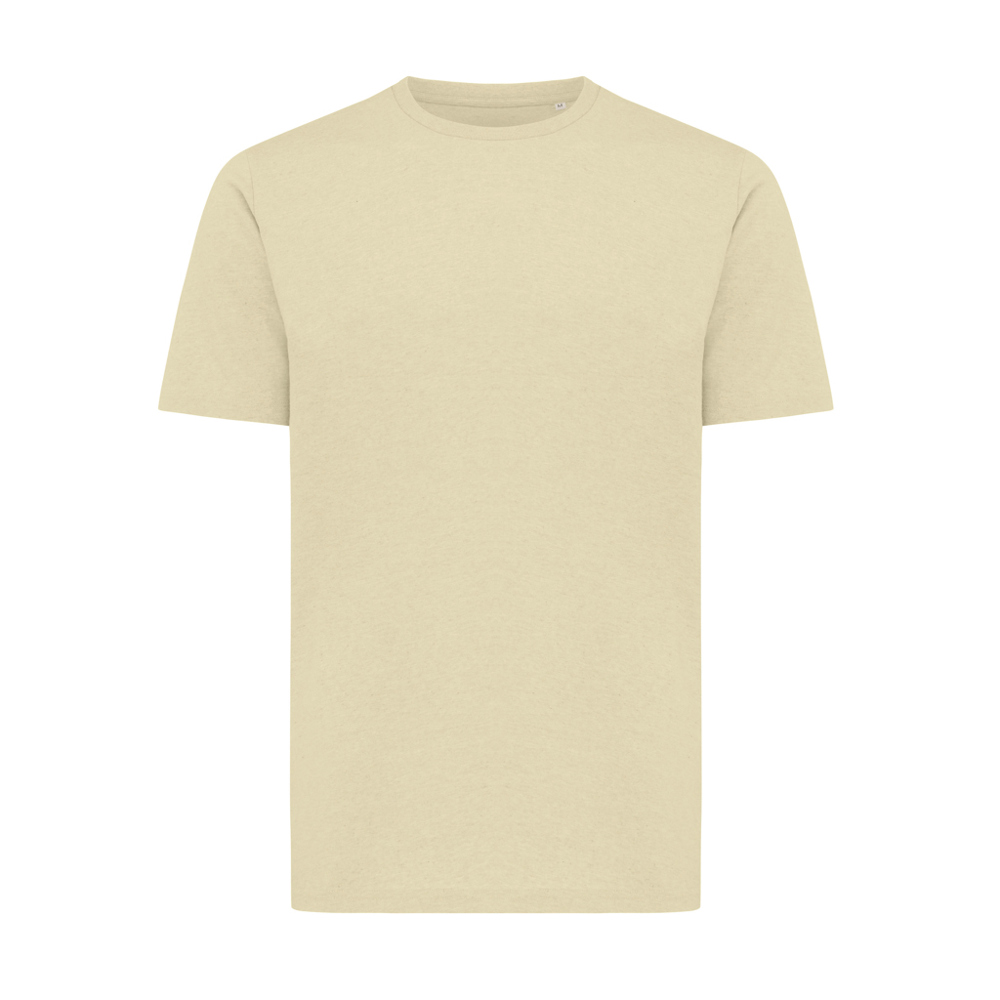 IQONIQ Sierra lichtgewicht gerecycled katoen t-shirt - voor bedrijven en relatiegeschenken - cream yellow (± PMS 12-0717 TCX)
