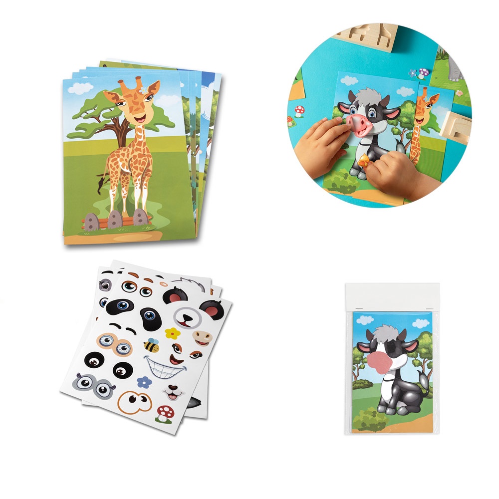 MADAGASCAR. Stickerset met zes vellen - voor bedrijven en relatiegeschenken