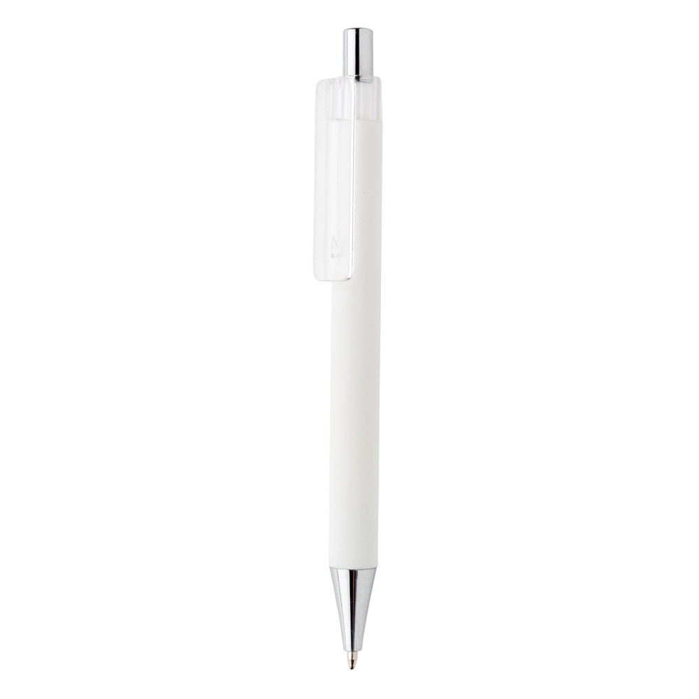 X8 RCS R-ABS pen met smooth touch - met logo of onbedrukt bestellen - wit (± PMS white)