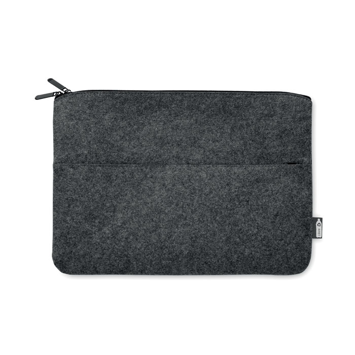 TOPLO - RPET vilten laptoptas - met logo of onbedrukt bestellen - Steengrijs