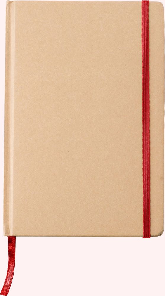 Gerecycled papieren notitieboek (A5) Gianni - kopen of bedrukken - rood