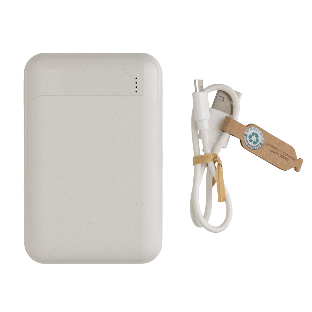 RCS standaard recycled plastic 10.000 mAh powerbank
