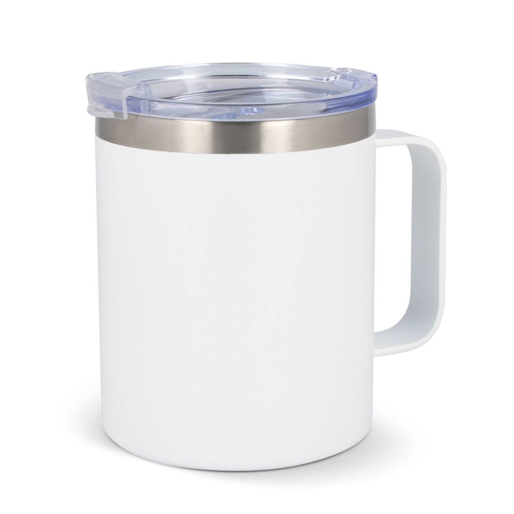 T-ceramic thermomok met deksel Danube 350ml - bedrukt of onbedrukt verkrijgbaar - Wit