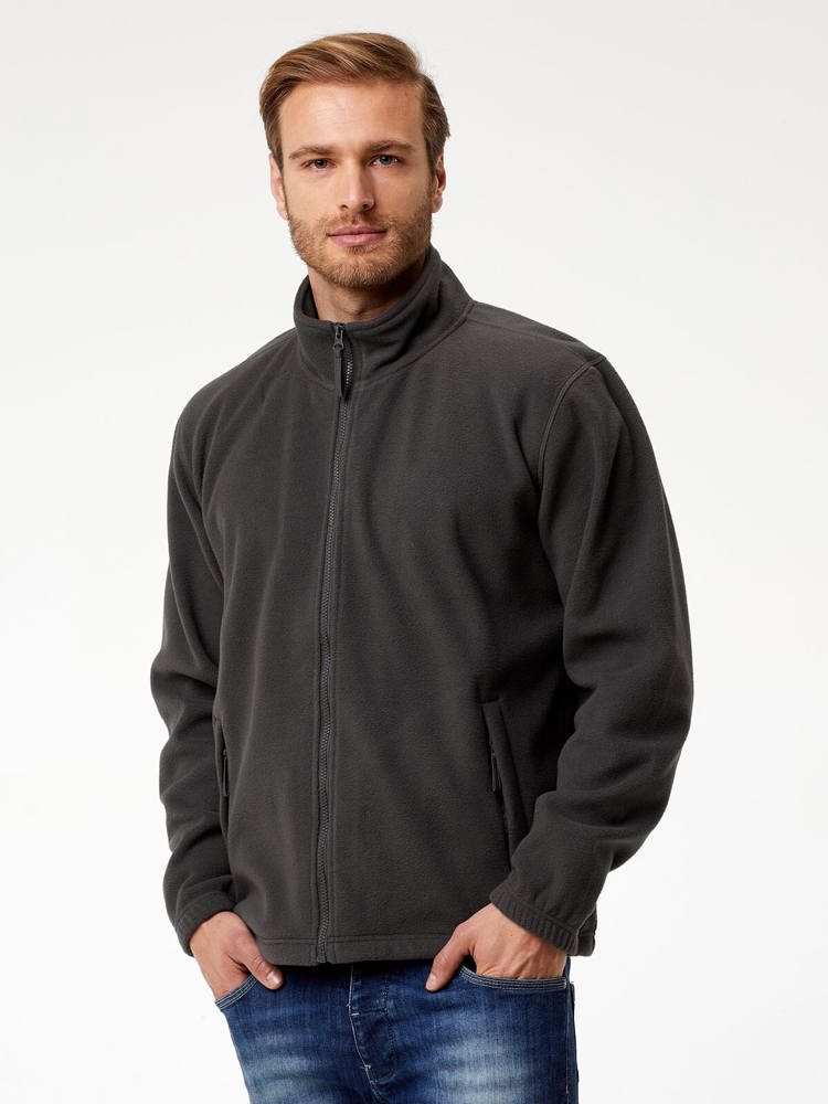 BS Peak full zip fleece sweater, 290 gr/m² - voor bedrijven en relatiegeschenken - Rood (PMS 186c)