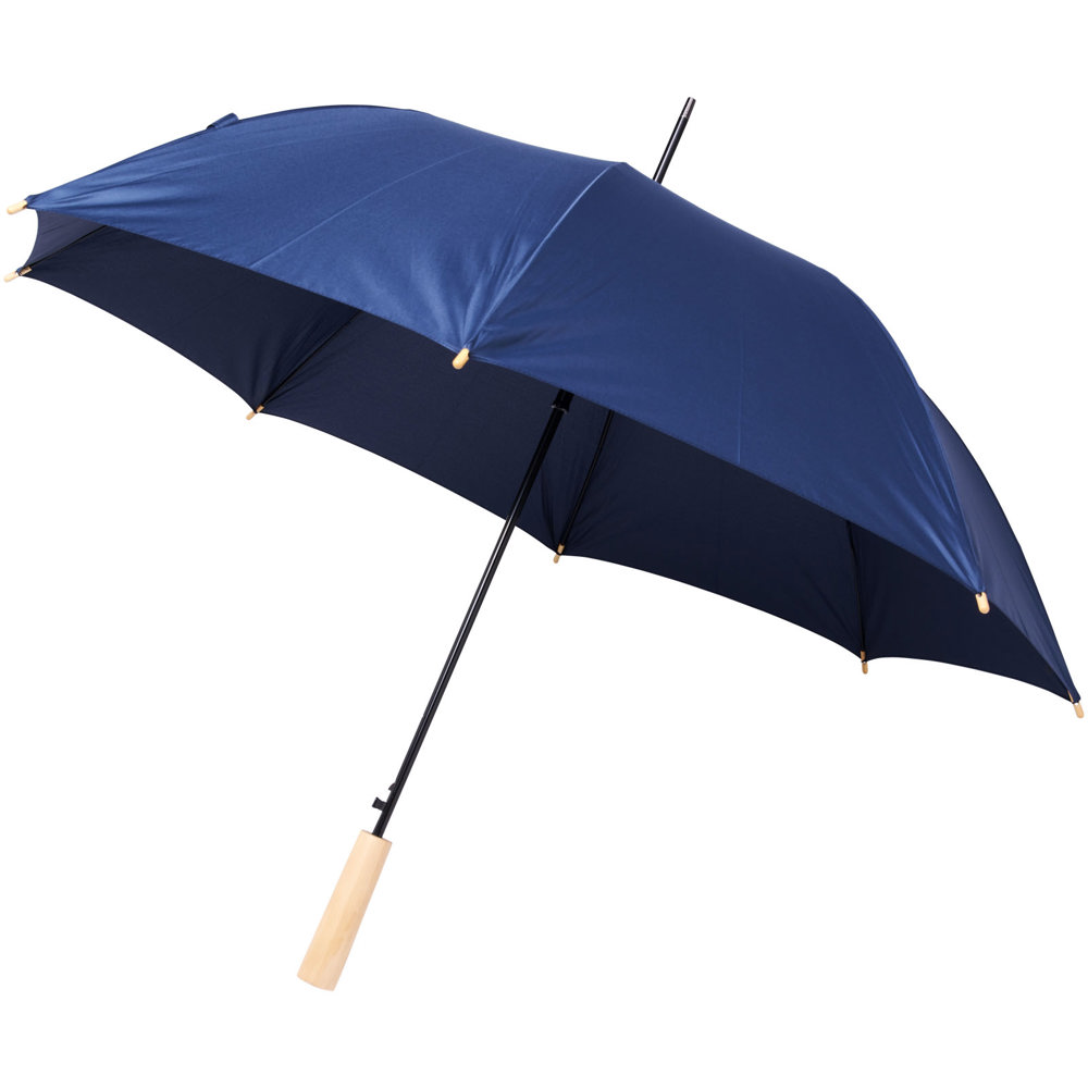 Alina 23" automatisch openende gerecyclede PET paraplu - bedrukt of onbedrukt verkrijgbaar - Marineblauw