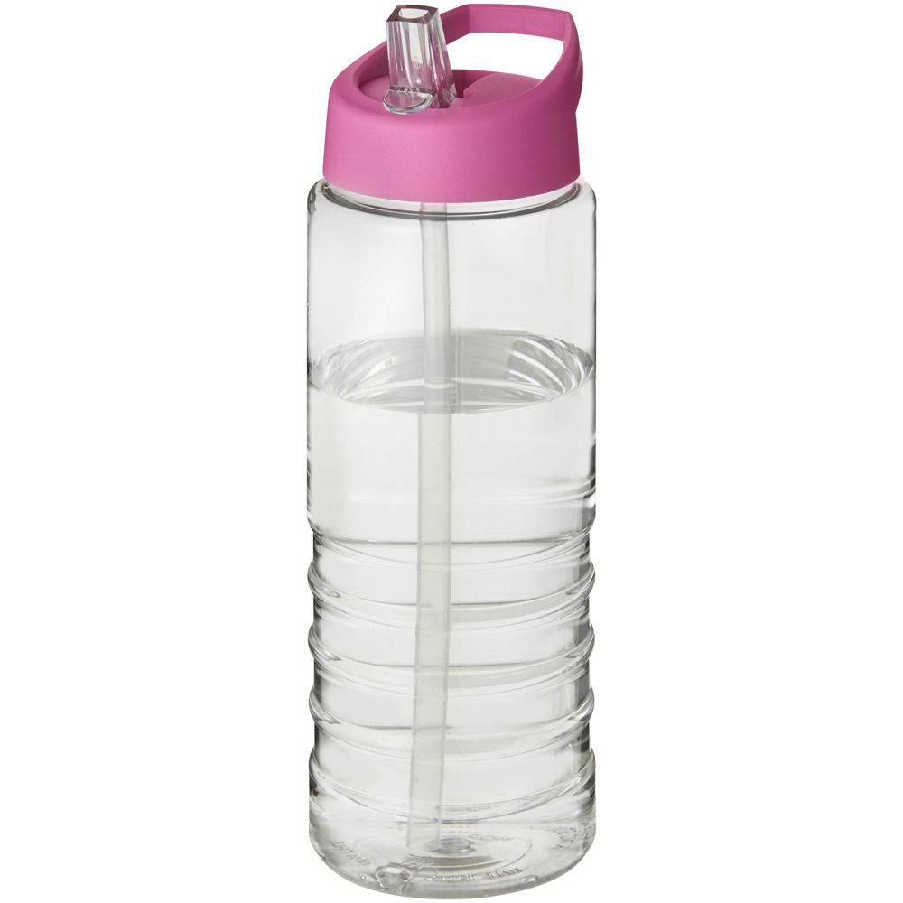 H2O Active® Treble 750 ml sportfles met tuitdeksel - met logo of onbedrukt bestellen - Transparent, Roze